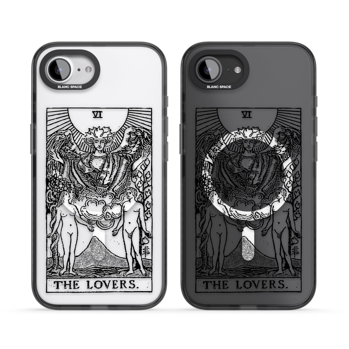 Personalisierte Tarotkarte „Die Liebenden“ (Transparent)