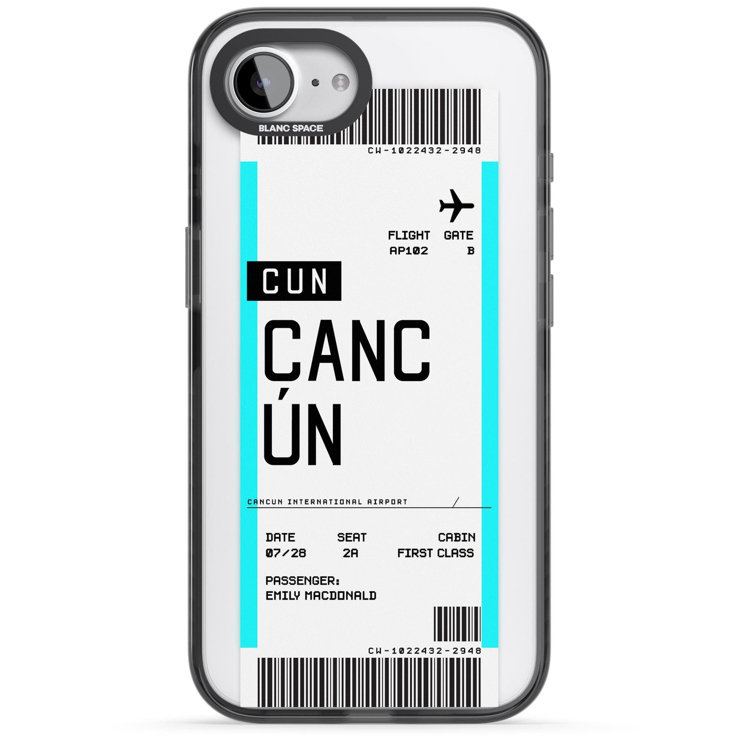 Personalised Cancún Boarding Pass