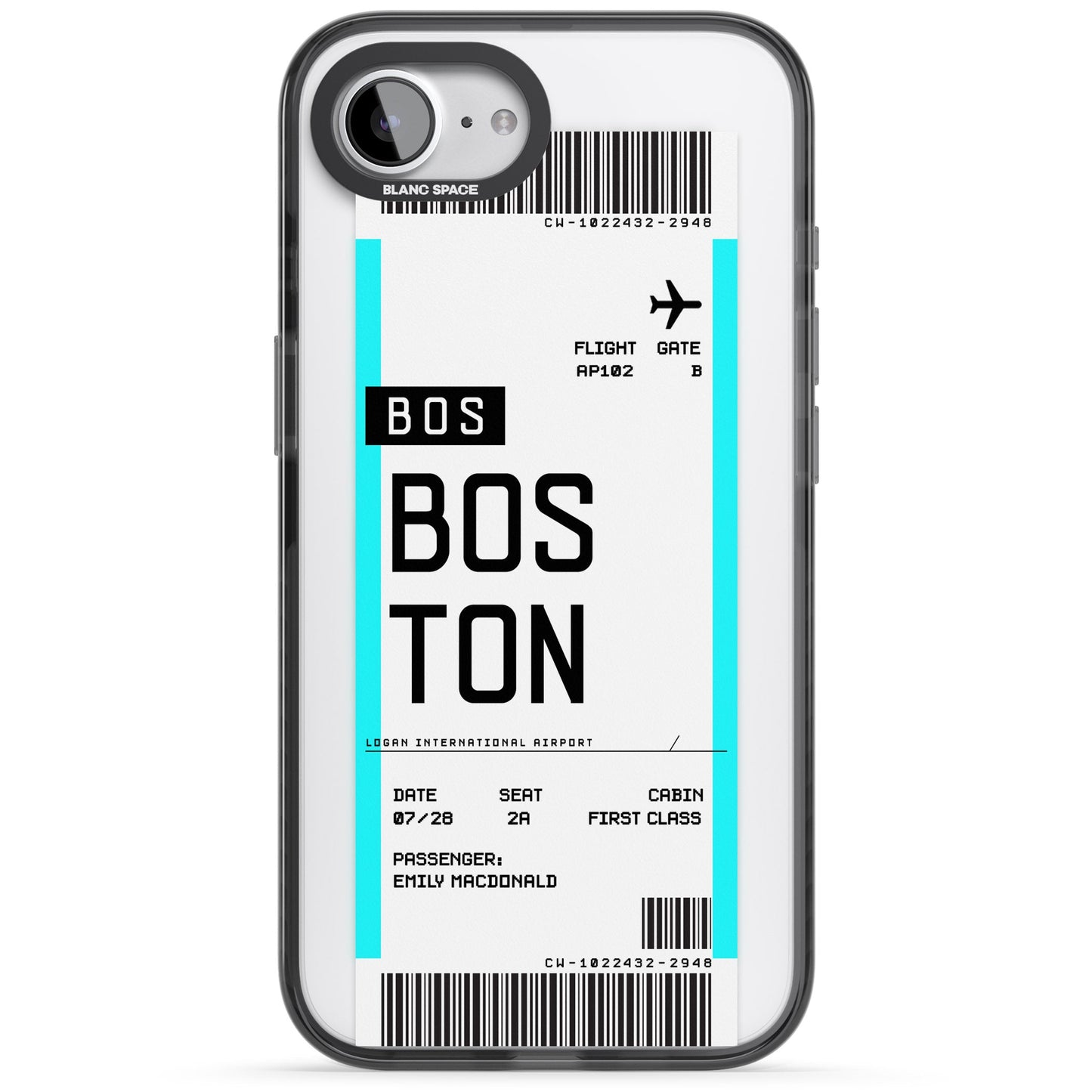 Personalised Boston Boarding Pass