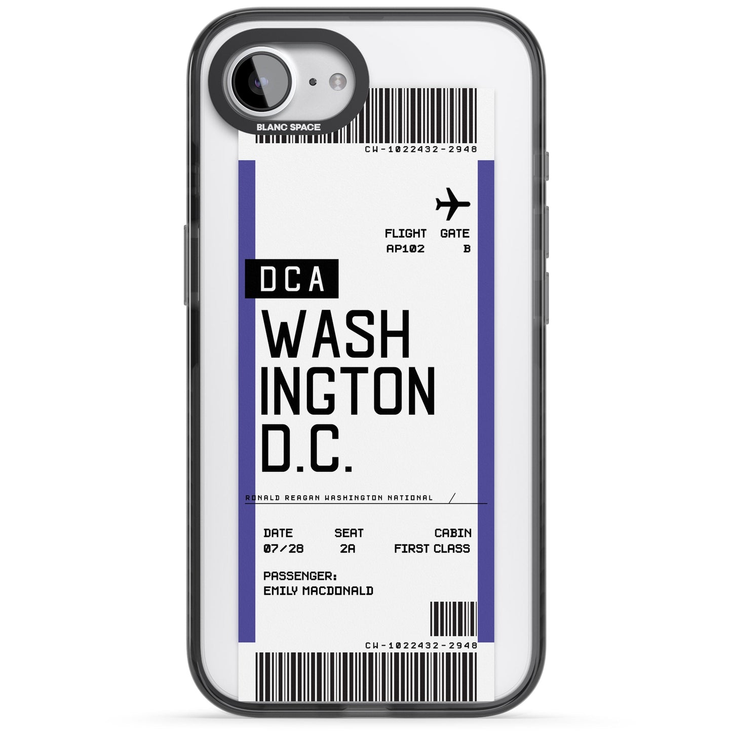 Personalised Washington D.C. Boarding Pass