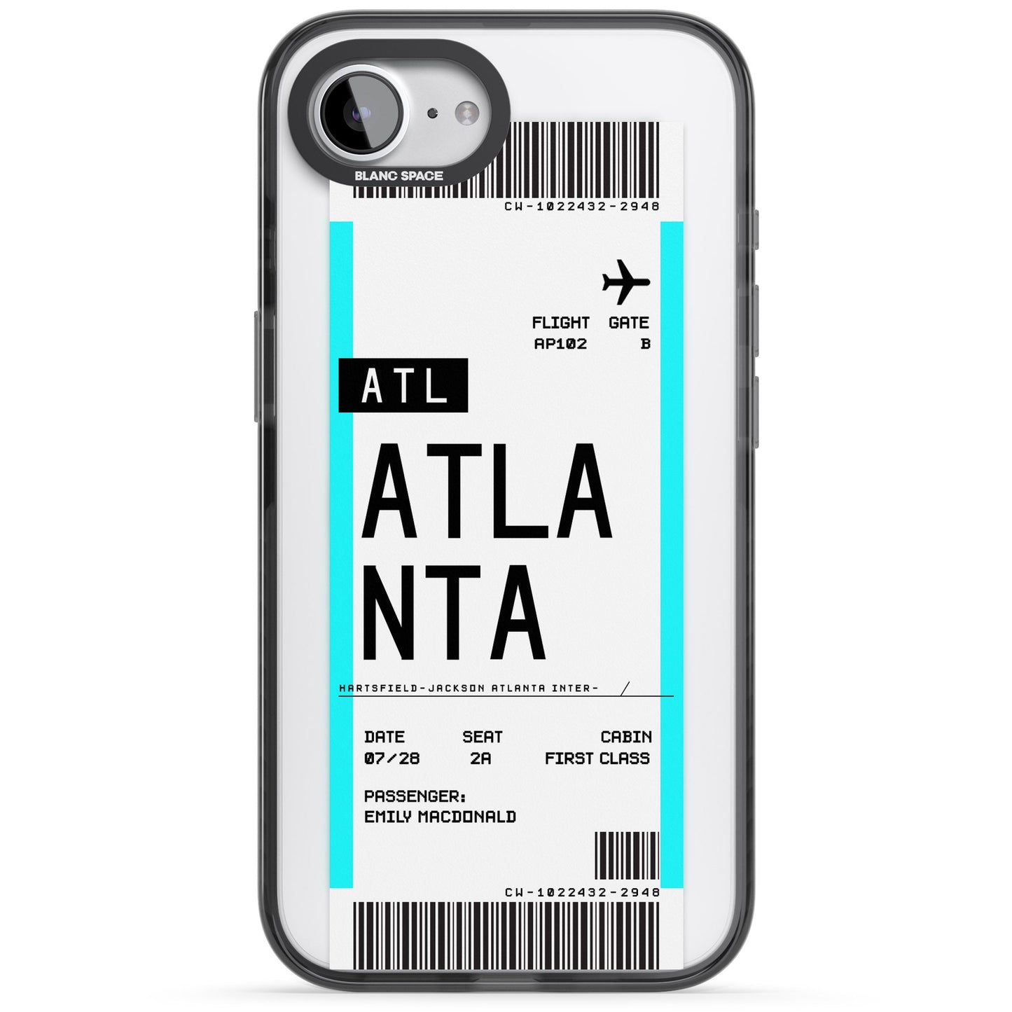 Personalisierte Atlanta-Bordkarte