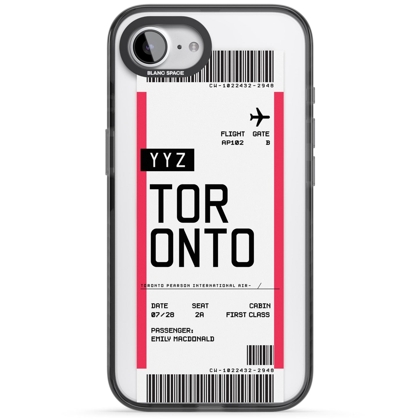 Personalised Toronto Boarding Pass