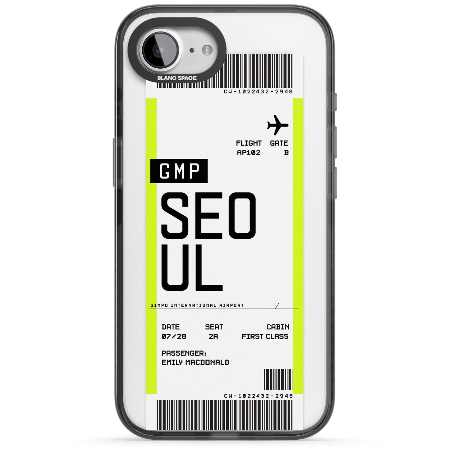 Personalised Seoul Boarding Pass