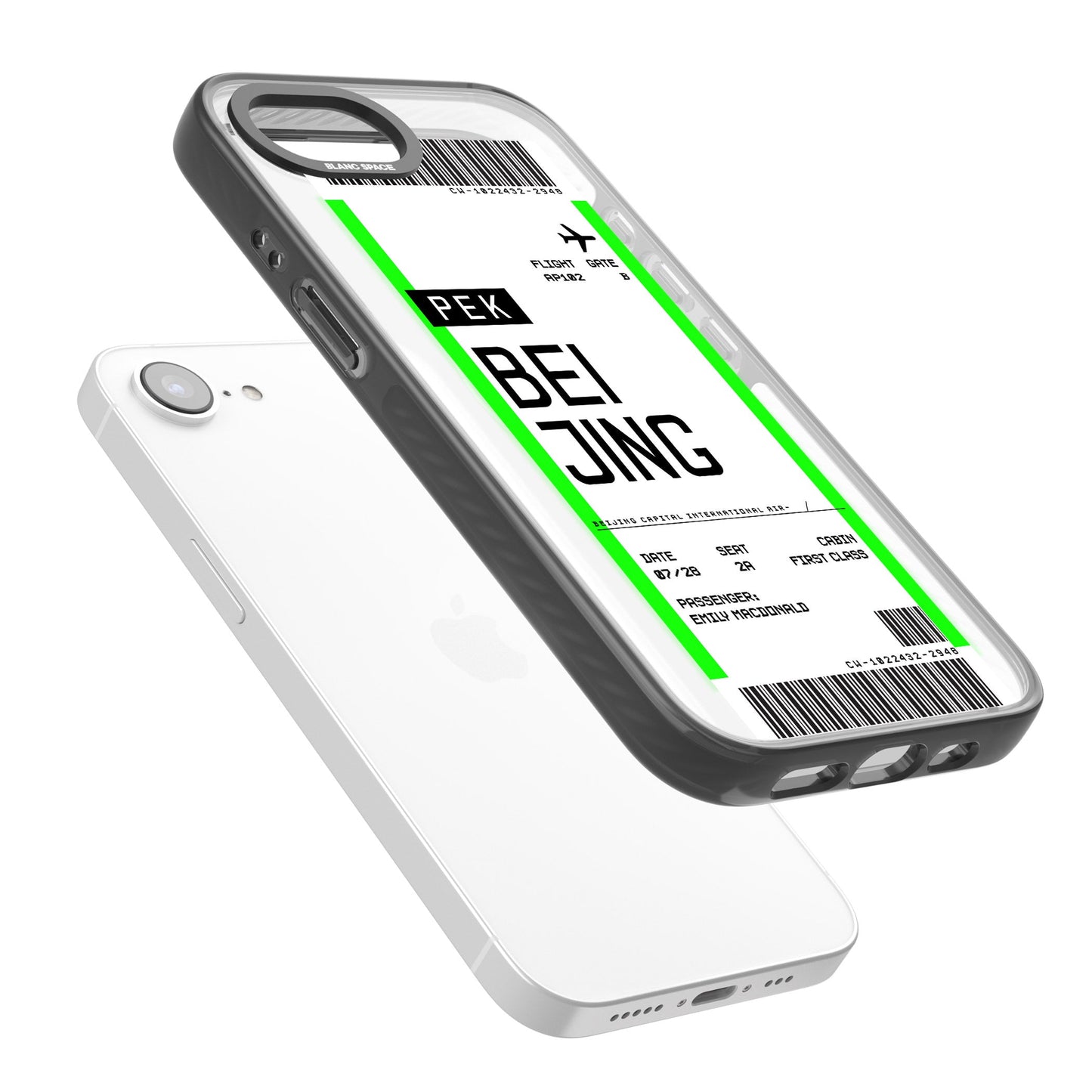 Carte d'embarquement personnalisée pour Pékin