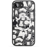 Cartoon Cat Collage Black & White