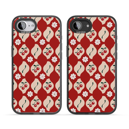 Vintage Cherry Diamond Pattern