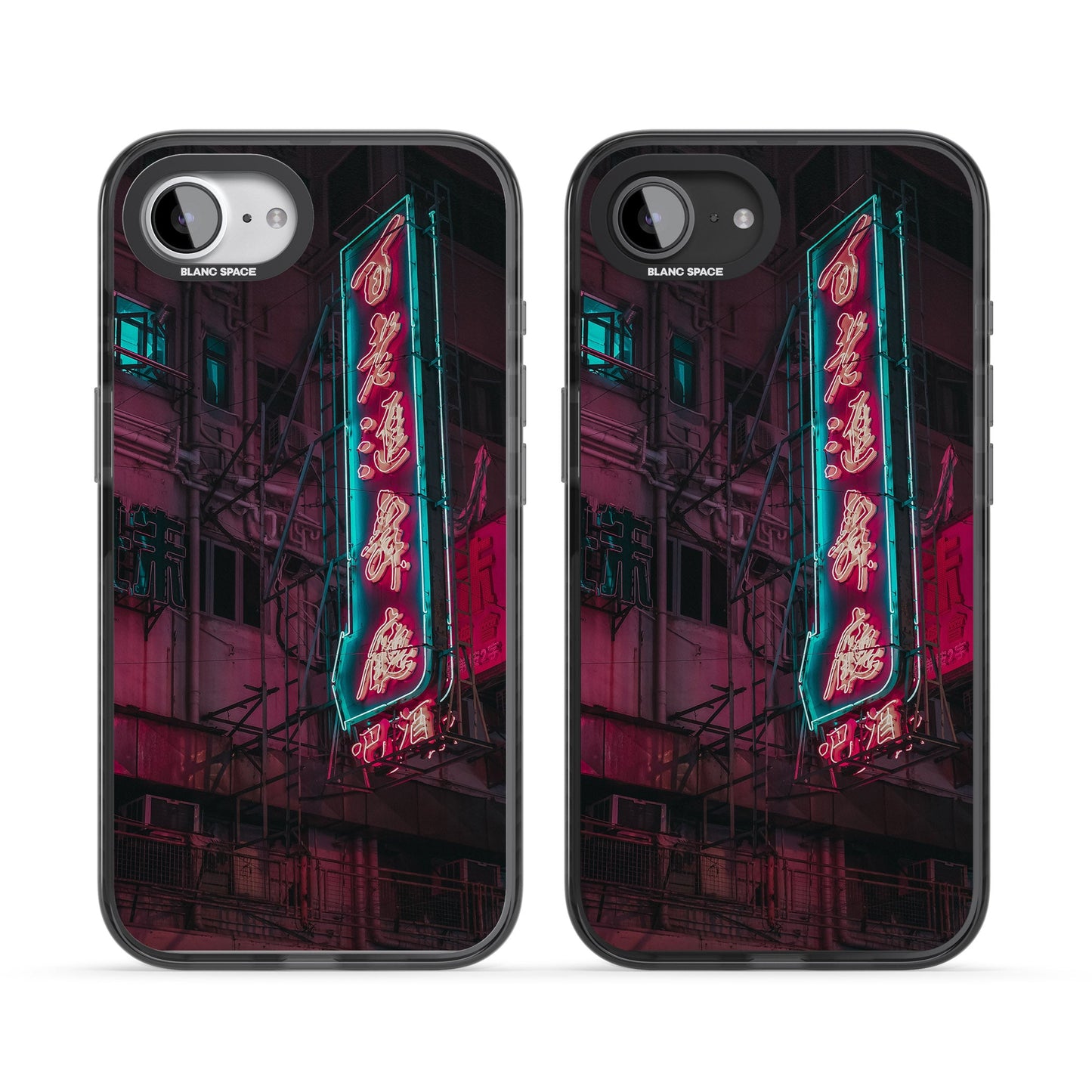 Neon-Kanji-Stadtbild