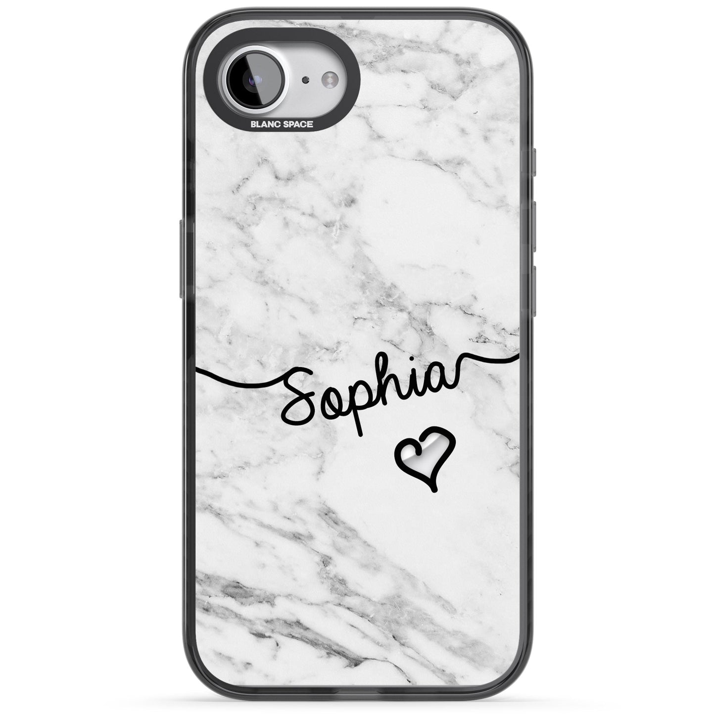 Personalised White Marble Heart