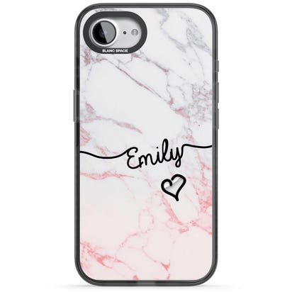 Personalised Pink Fade Marble Heart