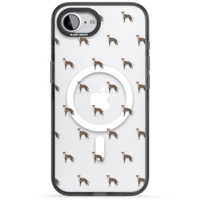Motif de chien whippet transparent