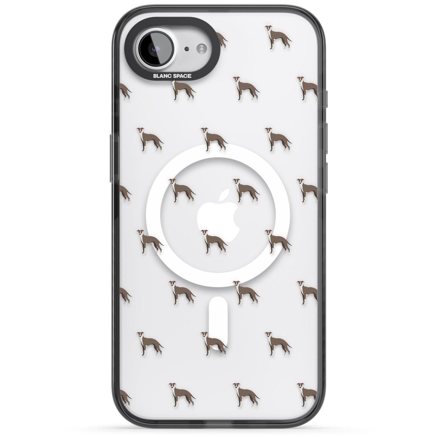Motif de chien whippet transparent