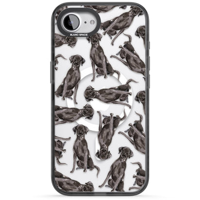 Black Labrador Watercolor Pattern