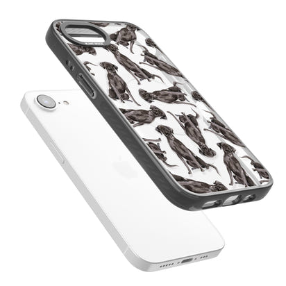 Black Labrador Watercolor Pattern