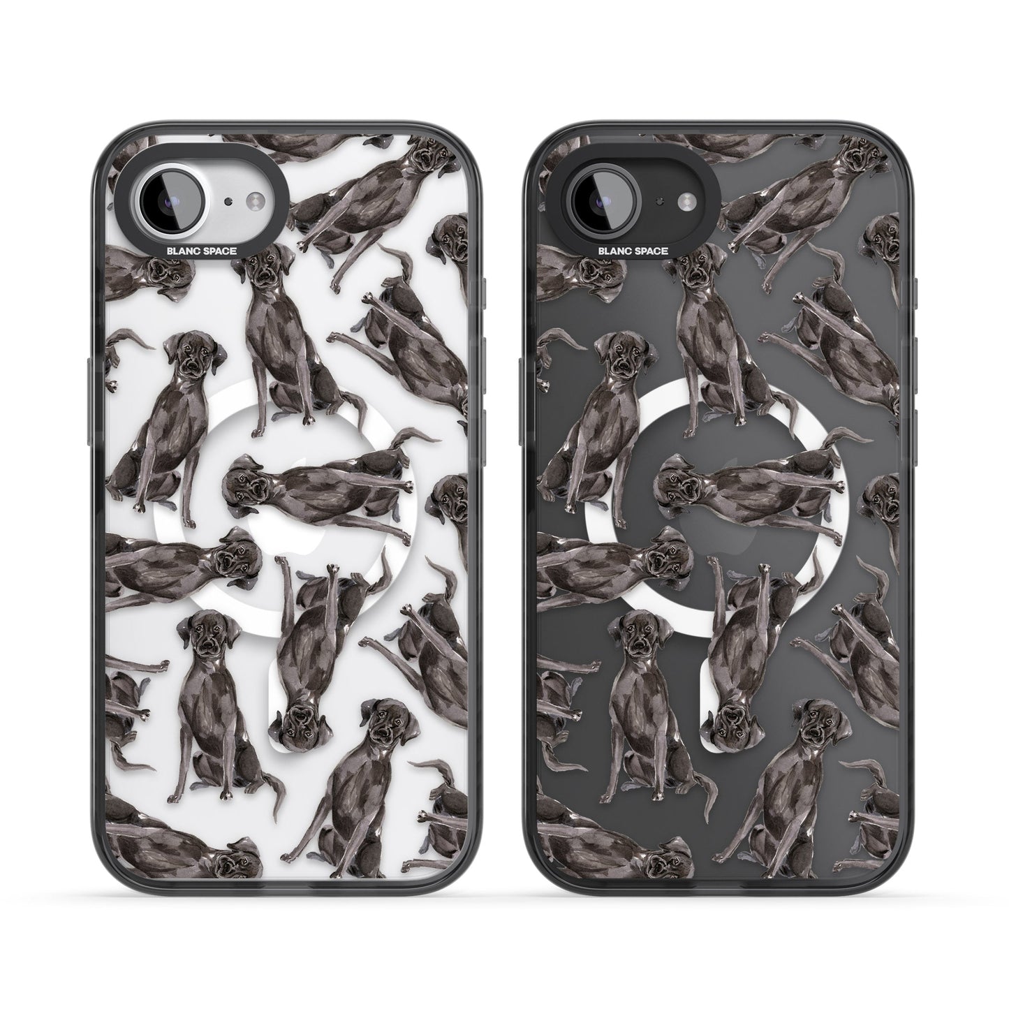 Black Labrador Watercolor Pattern