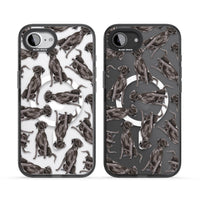 Black Labrador Watercolor Pattern