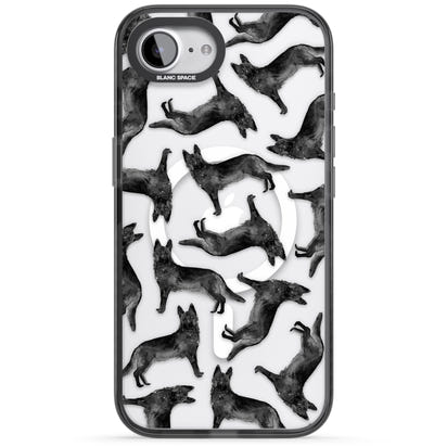 German Shepherd Pattern Black