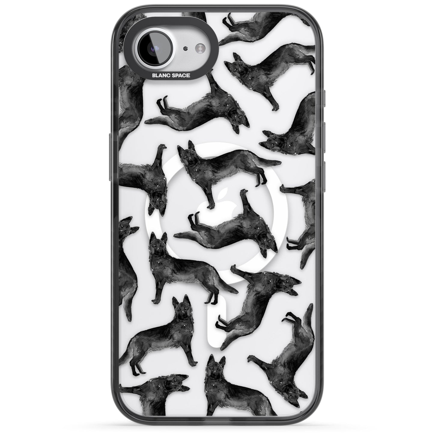 German Shepherd Pattern Black