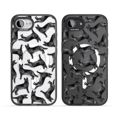 German Shepherd Pattern Black