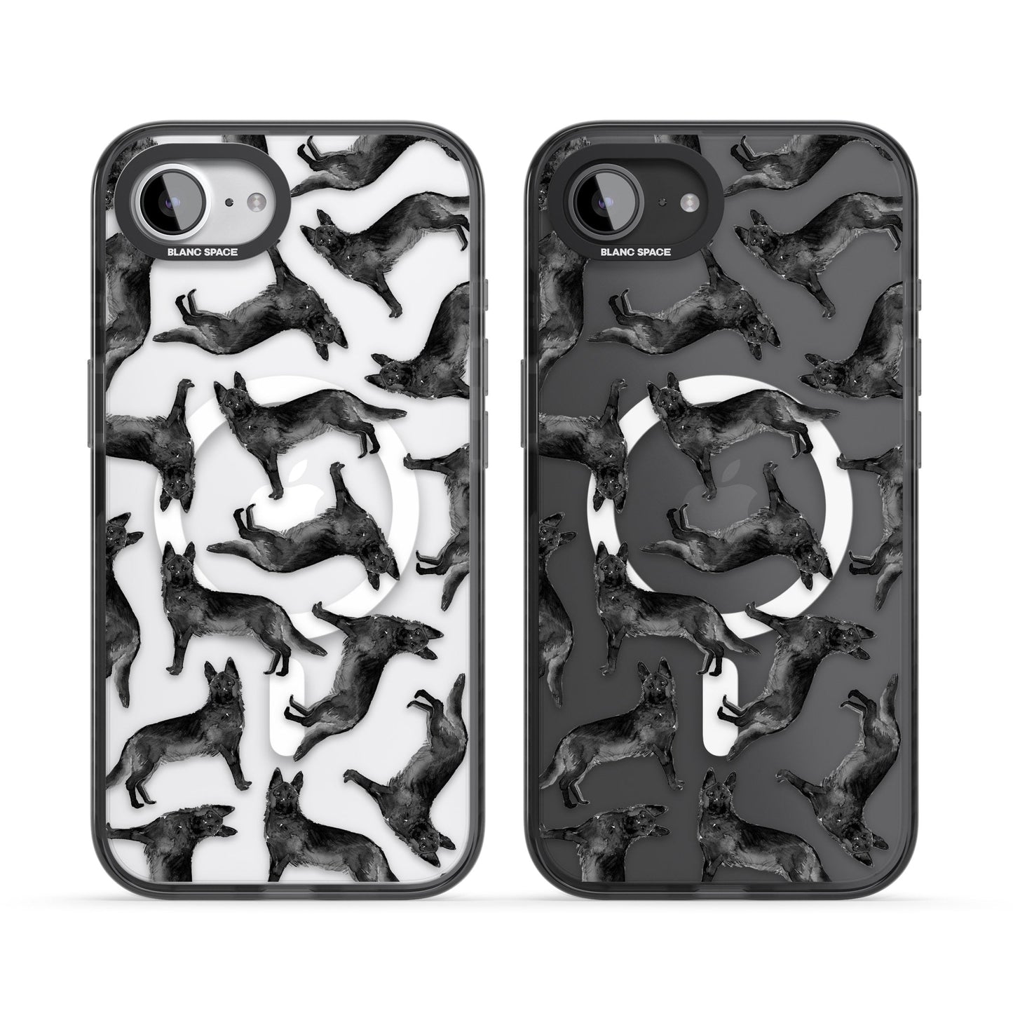 German Shepherd Pattern Black