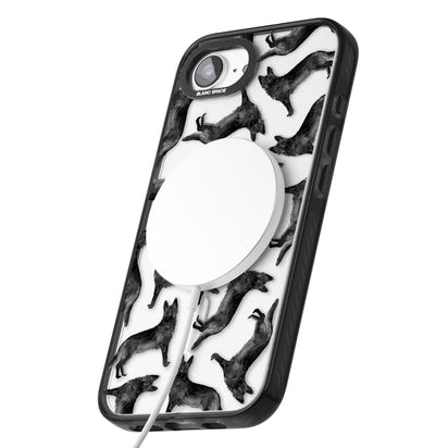 German Shepherd Pattern Black