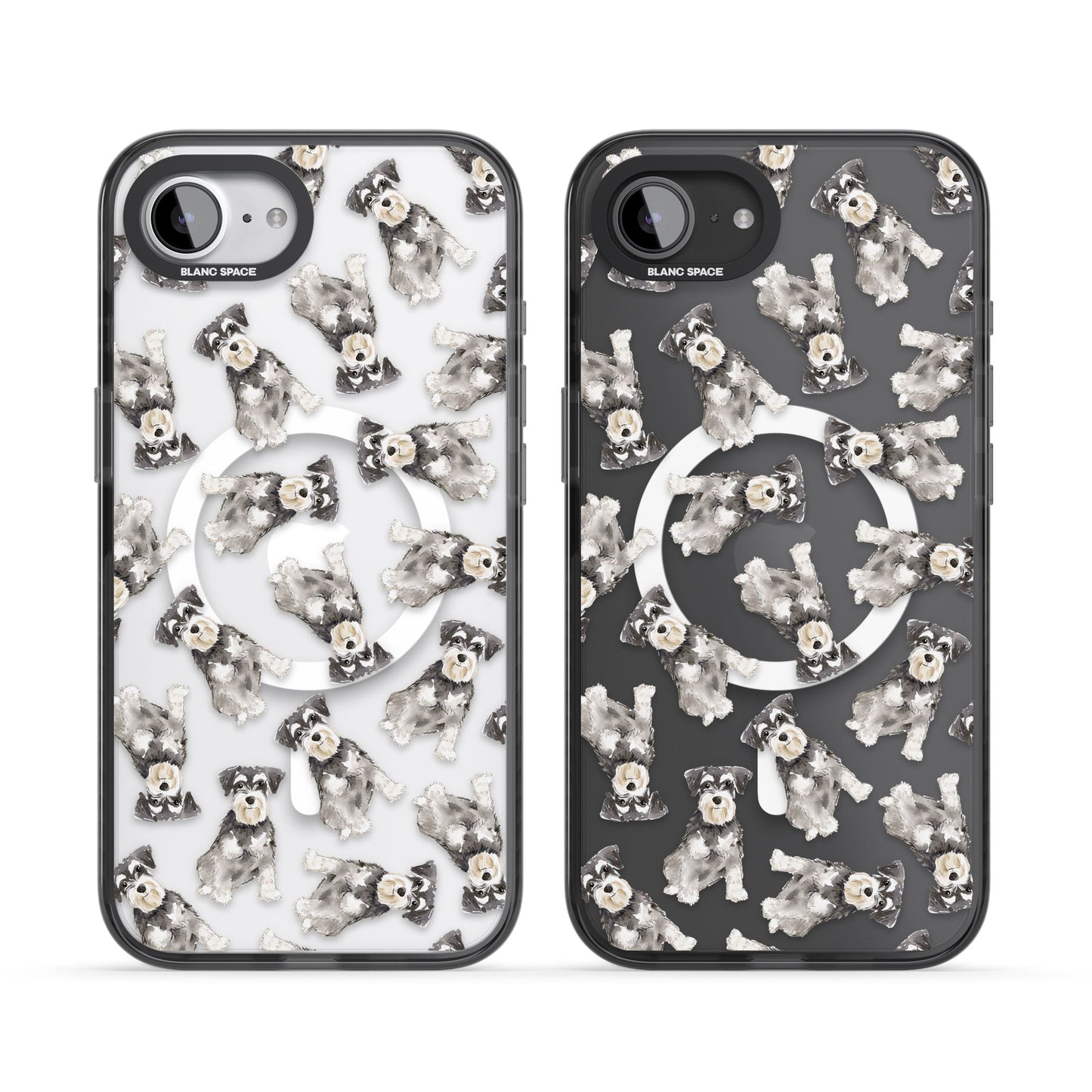 Aquarellzeichnung eines Zwergschnauzers