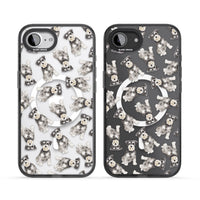 Aquarellzeichnung eines Zwergschnauzers