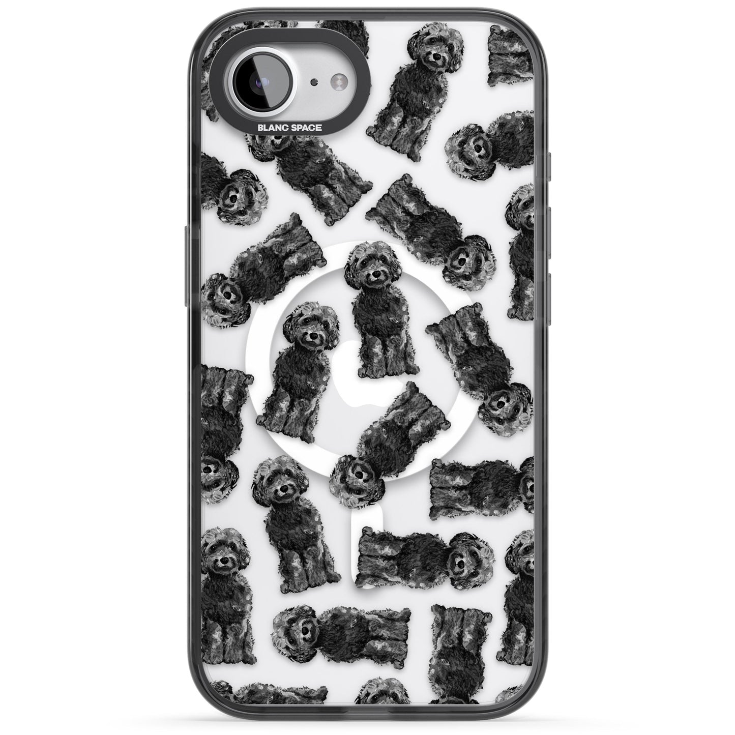 Black Cockapoo Watercolor