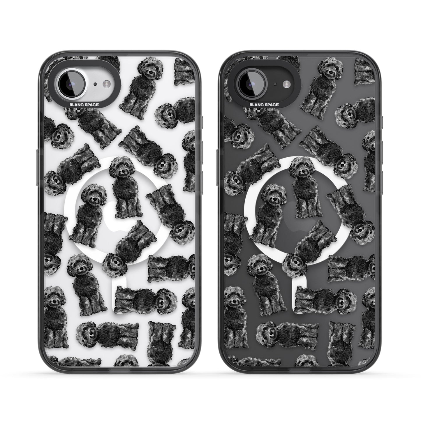 Black Cockapoo Watercolor