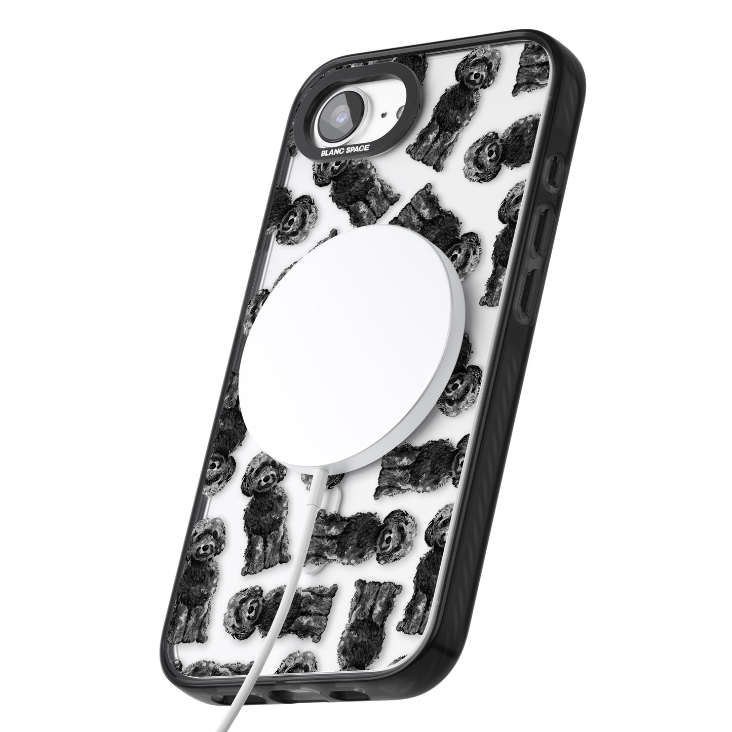 Black Cockapoo Watercolor