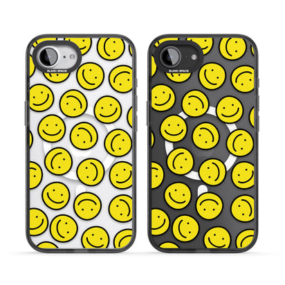 Motif de visage souriant