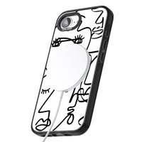 Art abstrait en noir et blanc