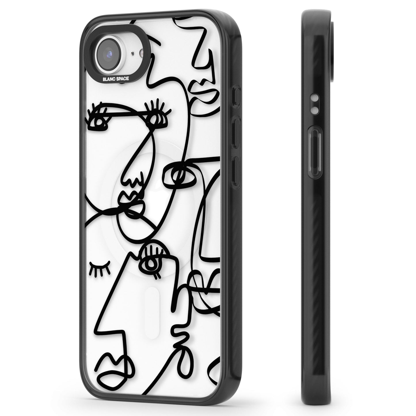 Abstract Line Art Black Clear