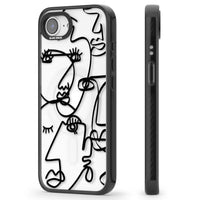 Abstract Line Art Black Clear