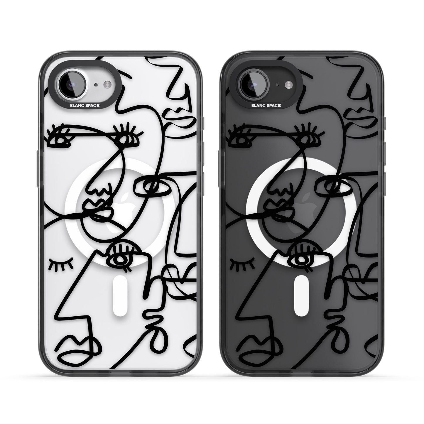 Abstract Line Art Black Clear