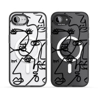 Abstract Line Art Black Clear