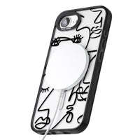 Abstract Line Art Black Clear