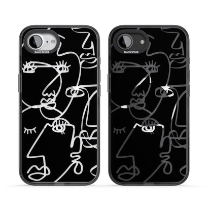 Abstract Line Art Clear Black