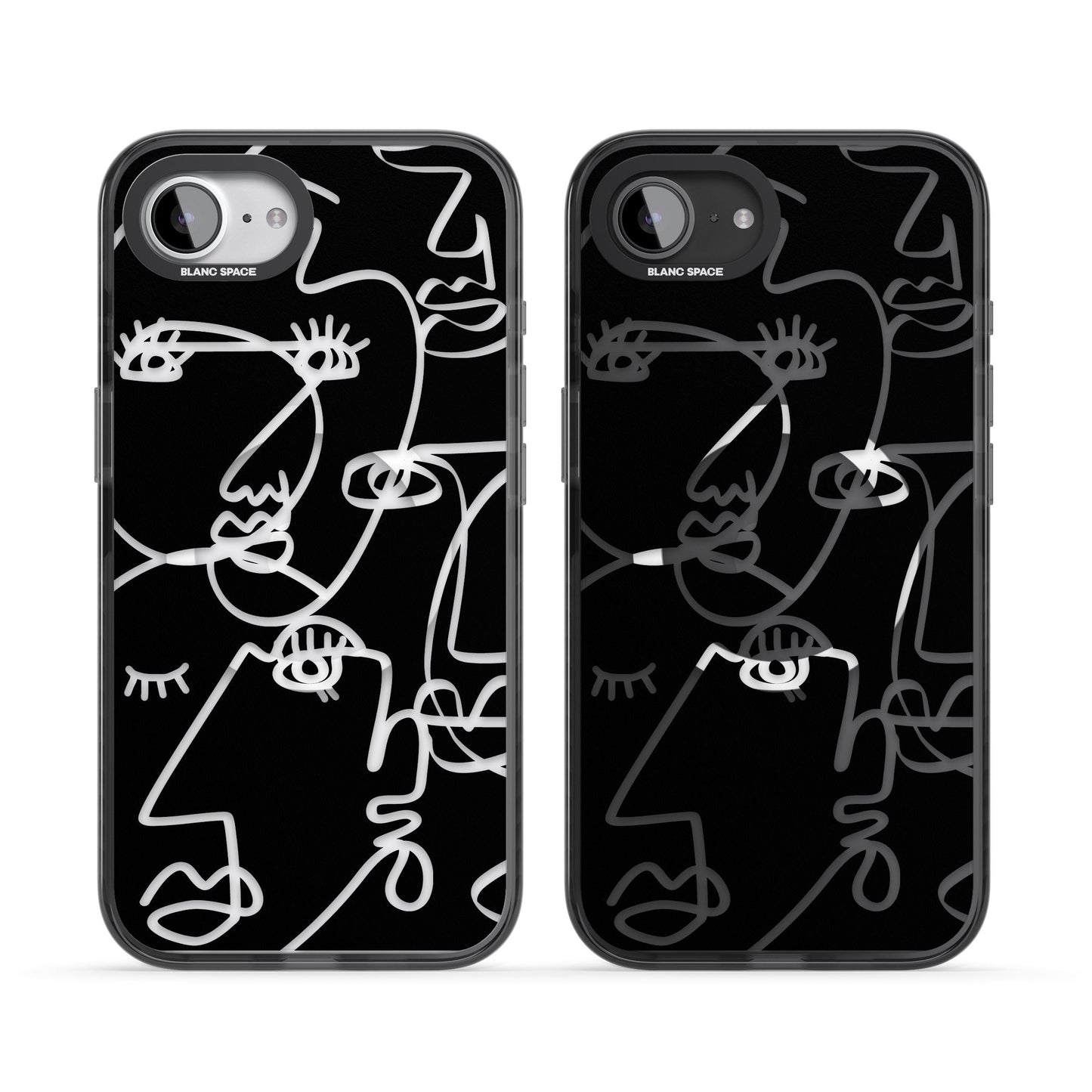 Abstract Line Art Clear Black