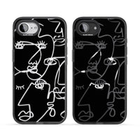 Abstract Line Art Clear Black