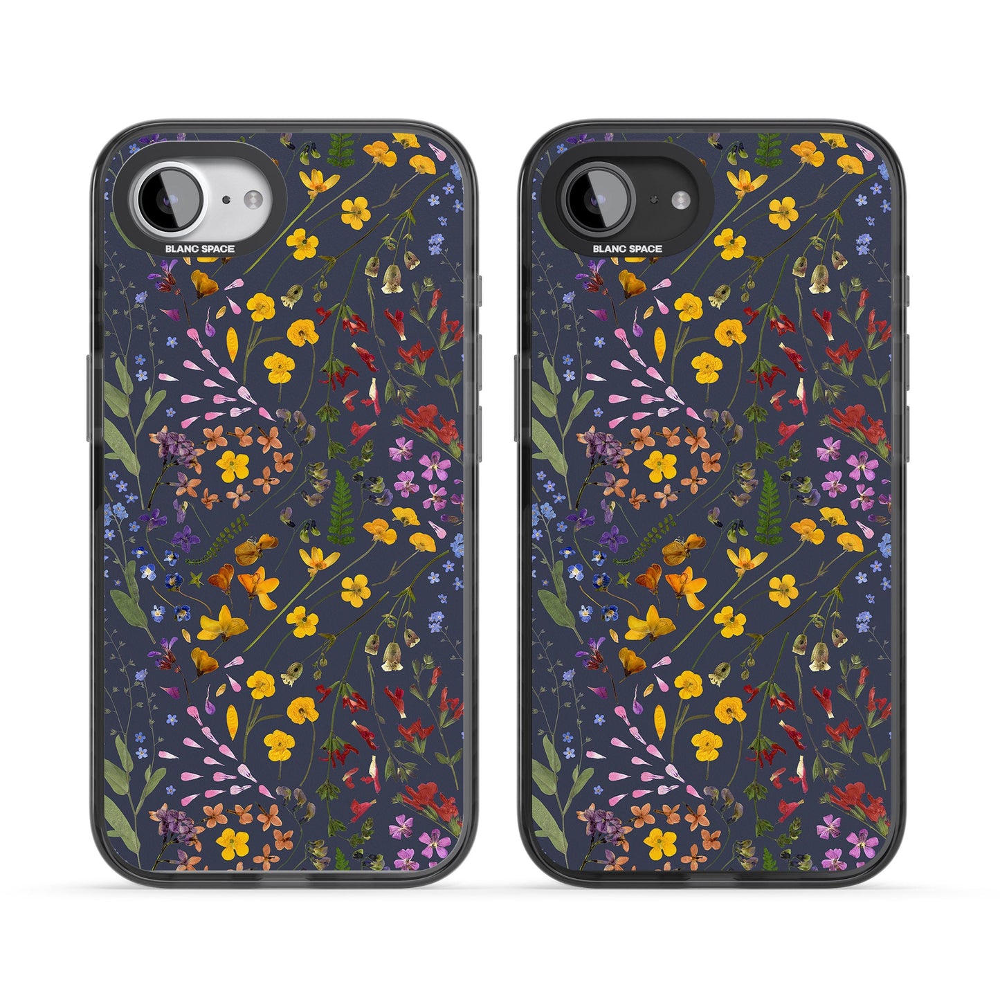 Grappe de feuilles de fleurs sauvages bleu marine