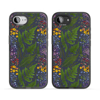 Busy Floral And Fern Design Navy