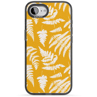 Motif fougère sur fond jaune