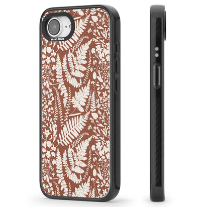 Fleurs sauvages et fougères sur terre cuite