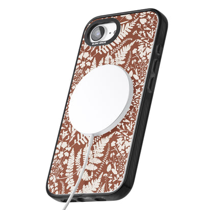 Fleurs sauvages et fougères sur terre cuite