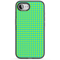 Neon Lime & Turquoise Houndstooth