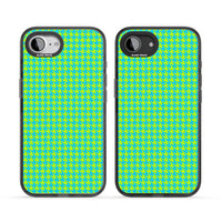 Neon Lime & Turquoise Houndstooth