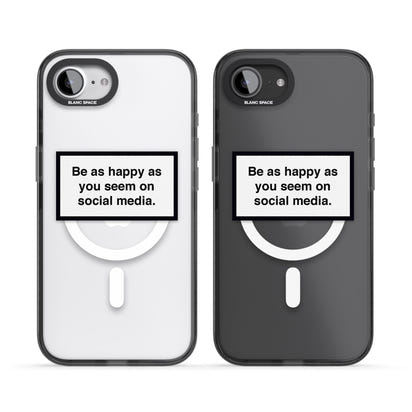 Heureux sur les réseaux sociaux