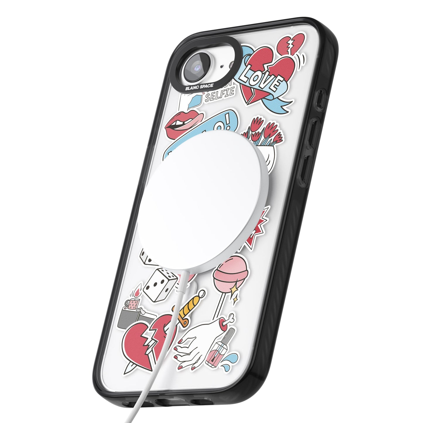 Autocollants Crâne et Fleurs