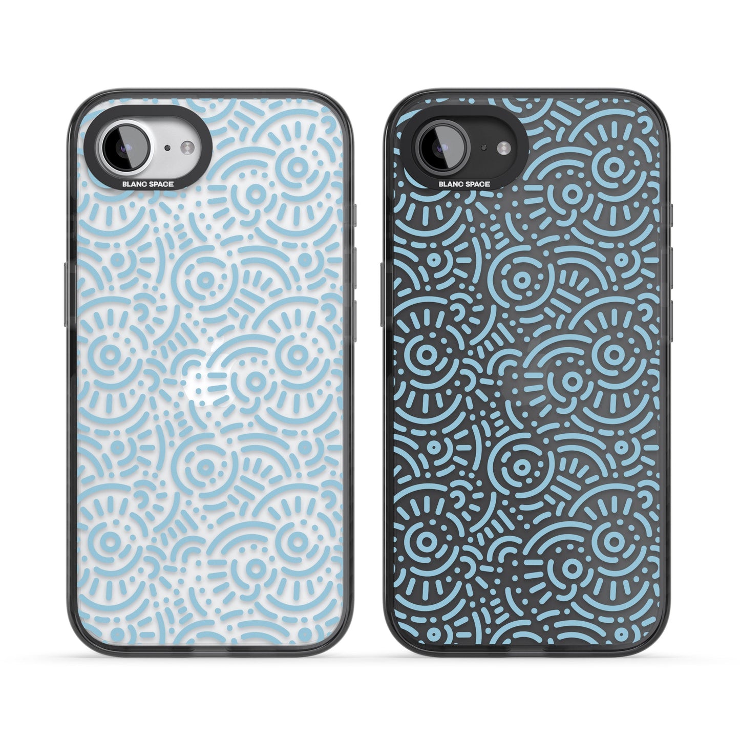 Motif rétro bleu clair