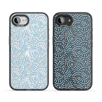 Motif rétro bleu clair